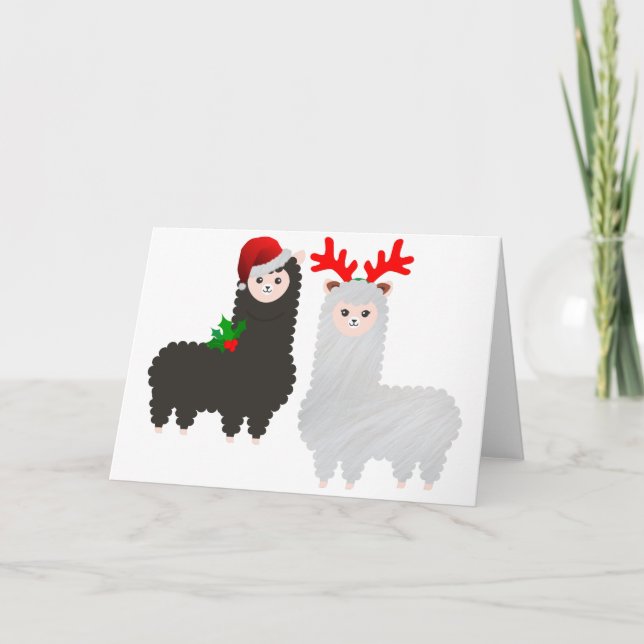 Weihnachtsrentiere Feiertagskarte (Vorderseite)