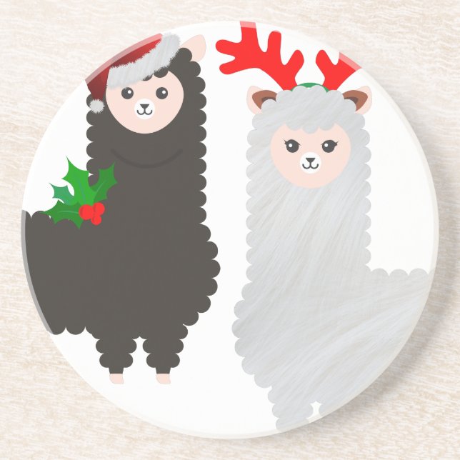Weihnachtsrentiere Getränkeuntersetzer (Vorne)