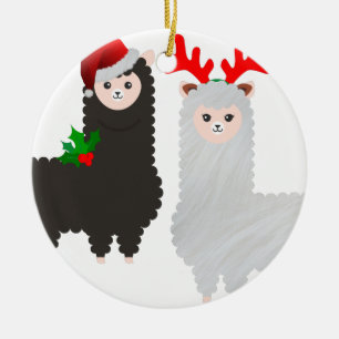 Weihnachtsrentiere Keramikornament