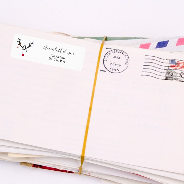 Weihnachtsrentiere lustige moderne Adressenrückgab (Von Creator hochgeladen)