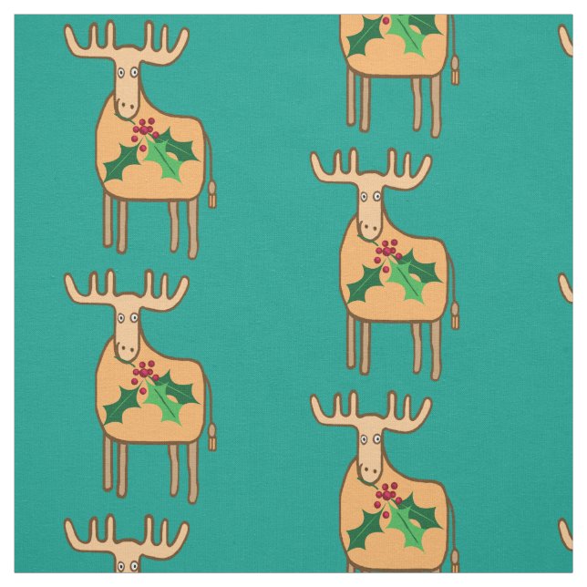 Weihnachtsrentiere mit Heiligenspriel Stoff (Muster)