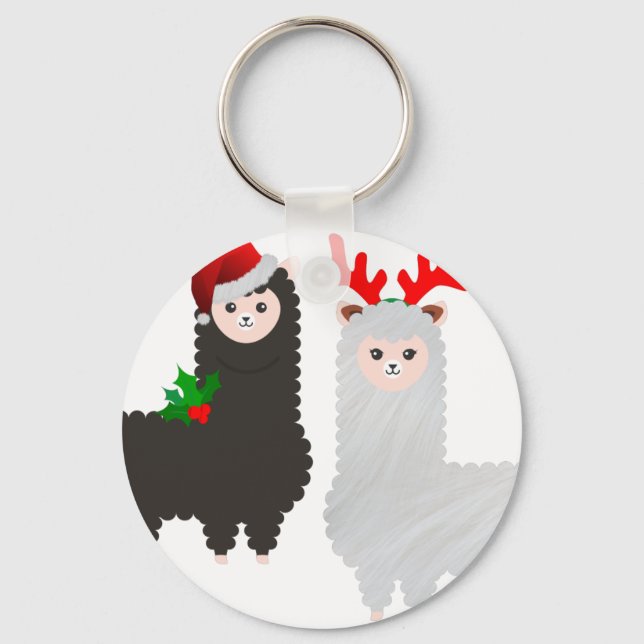 Weihnachtsrentiere Schlüsselanhänger (Vorderseite)