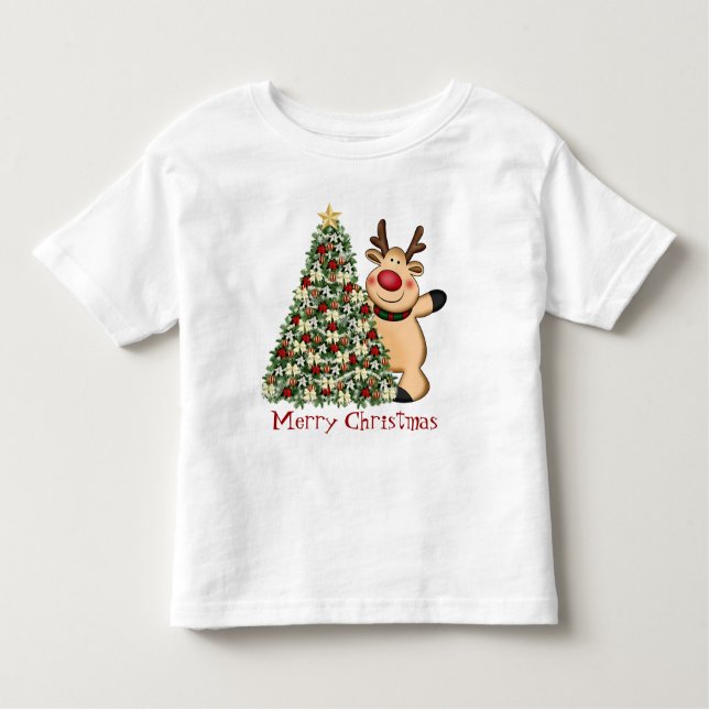 Weihnachtsrentiere T - Shirt (Vorderseite)