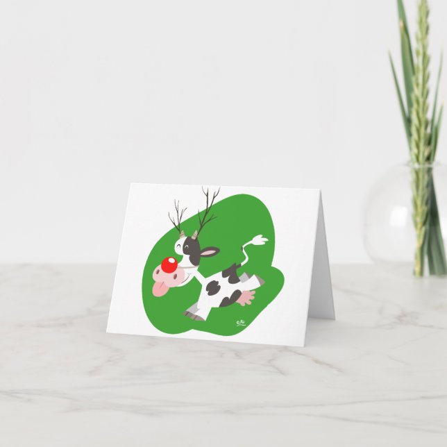 Weihnachtsrentiernotecard Feiertagskarte (Vorderseite)