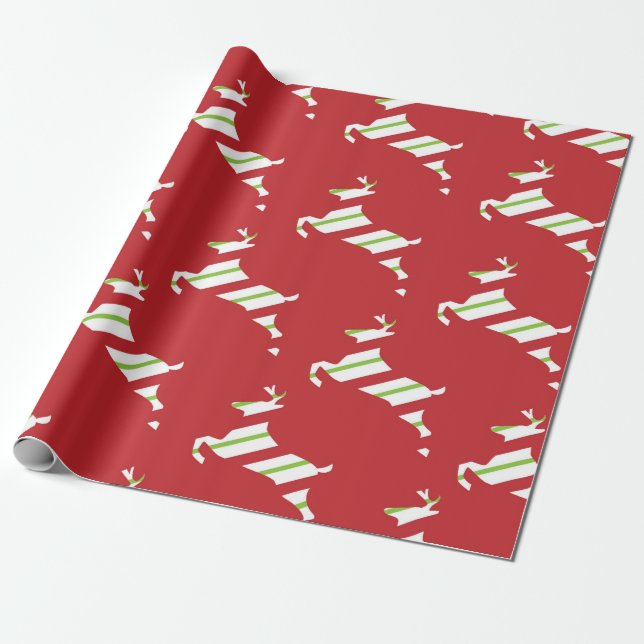 Weihnachtsrentierpapier Geschenkpapier (Ungerollt)