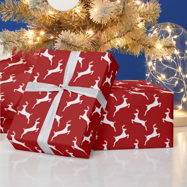 Weihnachtsrentierrot Geschenkpapier (Feiertage)