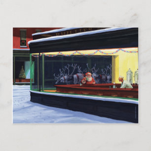 Weihnachtsrestaurant-Postkarte Feiertagspostkarte