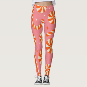 WeihnachtsRetromuster aus Candy Cany Leggings