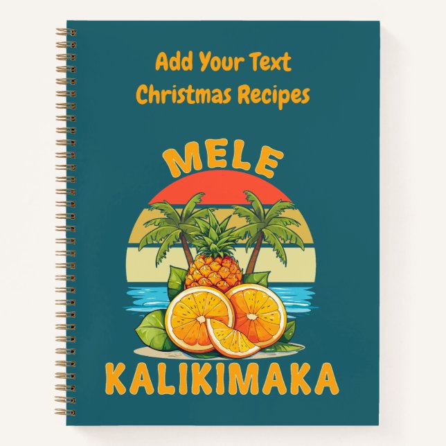 Weihnachtsrezepte Mele Kalikimaka  Notizbuch (Vorderseite)