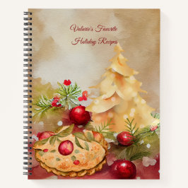 Weihnachtsrezepte Personalisiertes Notebook Notizbuch