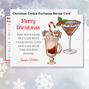 Weihnachtsrezepte Tausch Cocktails 5 x 7 Feiertagskarte