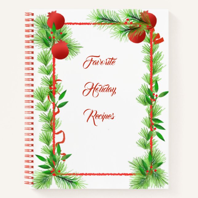Weihnachtsrezeptorbuch Notizbuch (Vorderseite)