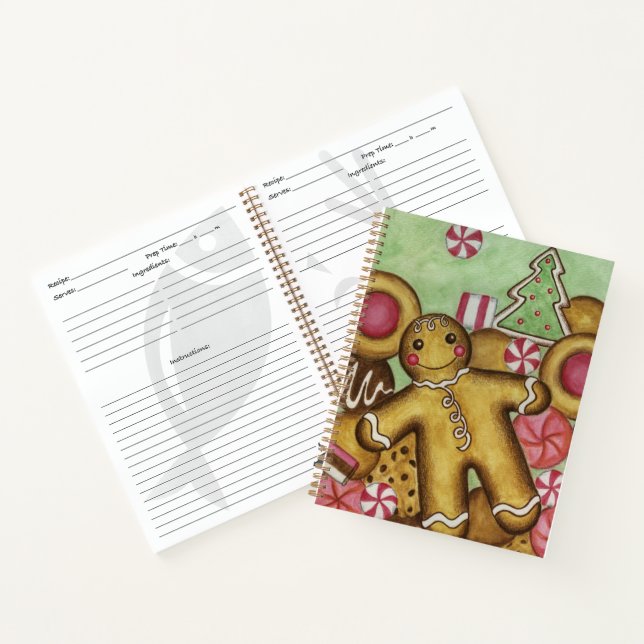Weihnachtsrezeptorbuch Notizbuch (Innenseite)
