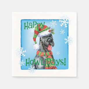 Weihnachtsriant Schnauzer Serviette