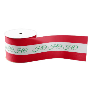 Weihnachtsribbon & Ho Ho Ho Stripe Rote/grüne Süßs Ripsband