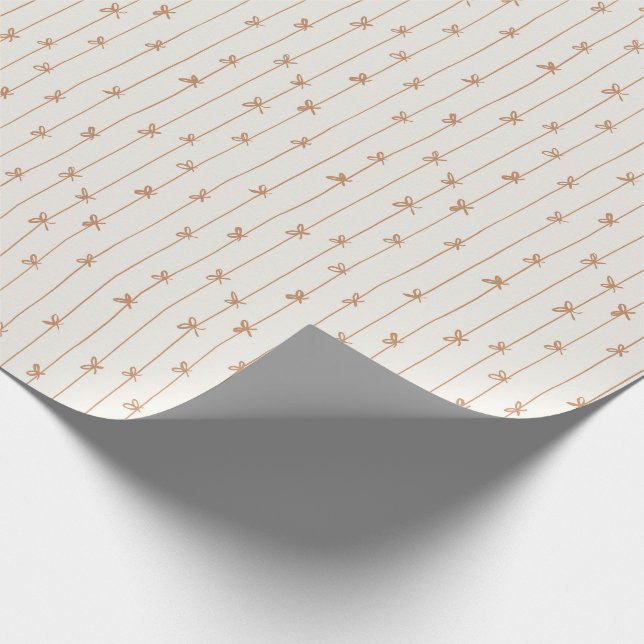 Weihnachtsribons Modernes Weihnachtswrap Golden Geschenkpapier (Ecke)