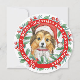 Weihnachtsriegel Klassischer Rundsticker Feiertagskarte
