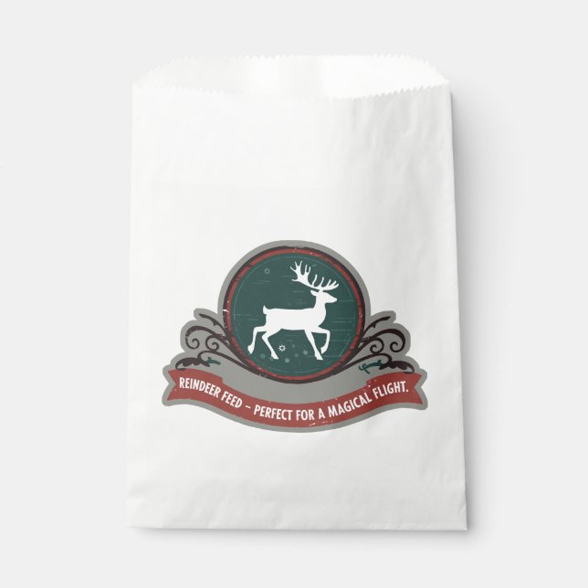 Weihnachtsrinder gefüttert Party Geschenktütchen (Vorderseite)