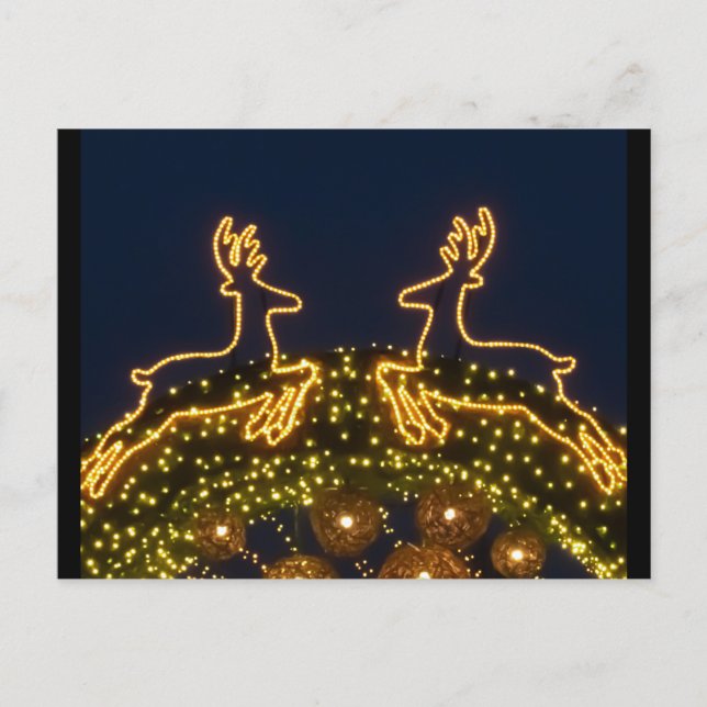 Weihnachtsrinder Postkarte (Vorderseite)