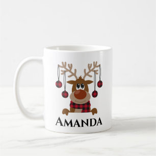 Weihnachtsrinder Rot- Weihnachtsweih leichte Tasse