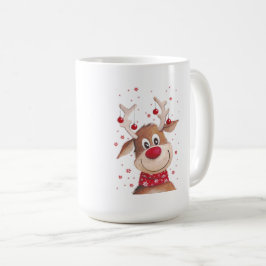 Weihnachtsrinder Zwei-Tone-Tasse Kaffeetasse