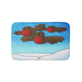 WeihnachtsRobin Birds Badematte