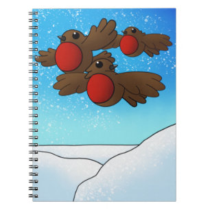 WeihnachtsRobin Birds Notizblock