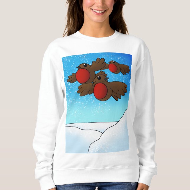 WeihnachtsRobin Birds Sweatshirt (Vorderseite)