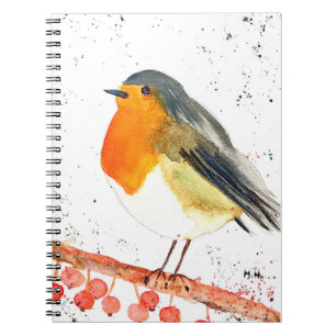 Weihnachtsrobin Notizblock