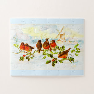 Weihnachtsrobinen und Heilige Puzzle