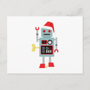 Weihnachtsroboter Postkarte