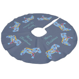 Weihnachtsrock des Künstlers Leinenimitat Weihnachtsbaumdecke