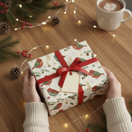 Weihnachtsrohler Wrapping Paper Geschenkpapier