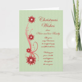 Weihnachtsrollen und Blume Feiertagskarte