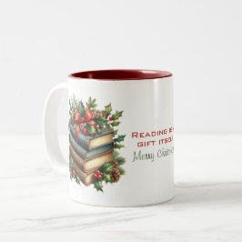 Weihnachtsromane lesen Zitat Zweifarbige Tasse