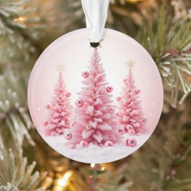 Weihnachtsrosa-Schmuck Ornament (Baum)
