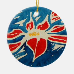 WeihnachtsRose Keramikornament