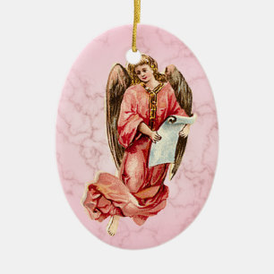 WeihnachtsRosen-Engels-Weihnachtsverzierung Keramikornament