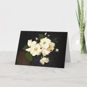 Weihnachtsrosen, feine Kunstmalerei Karte