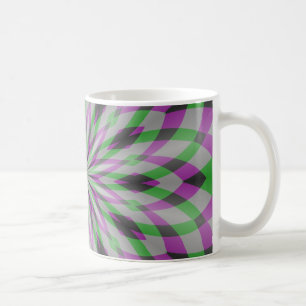 Weihnachtsrosetten in Lila, grün und schwarz Kaffeetasse