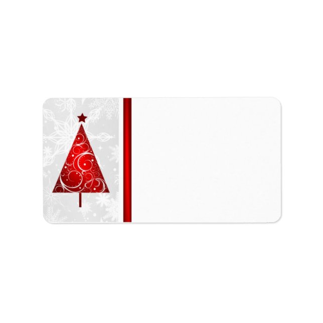 Weihnachtsrot - Blank-Mailing-Labels Adressaufkleber (Vorne)