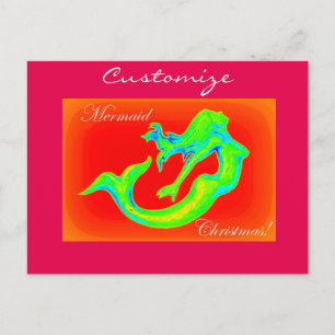 Weihnachtsrot Feiertagspostkarte