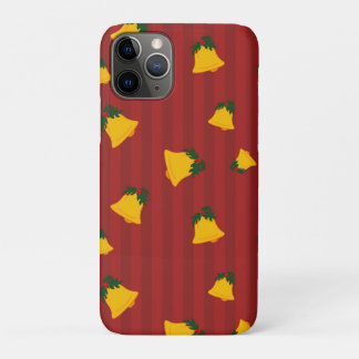 Weihnachtsrot Goldstreifen Glocken Weihnachten Case-Mate iPhone Hülle