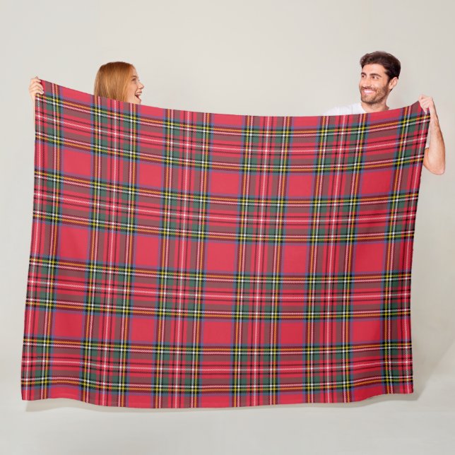 Weihnachtsrot Kariert Fleecedecke (Beispiel)