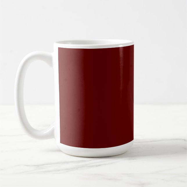 Weihnachtsrot, kräftig rot, tiefrot, schlicht rot kaffeetasse (Links)