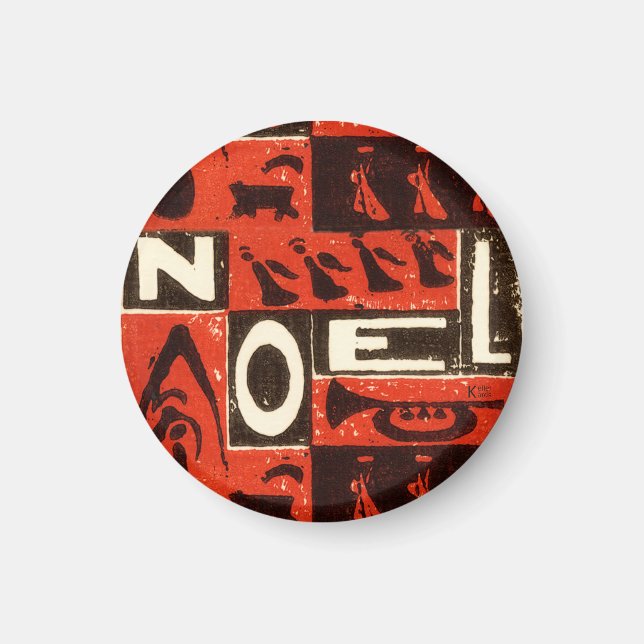 Weihnachtsrot Magnet (Vorne)
