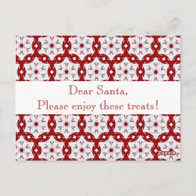 Weihnachtsrot Postkarte (Rückseite)