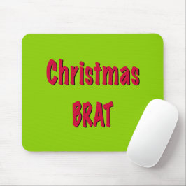 Weihnachtsrot und Brat Green Mousepad