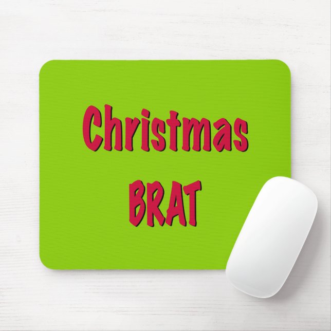 Weihnachtsrot und Brat Green Mousepad (Mit Mouse)