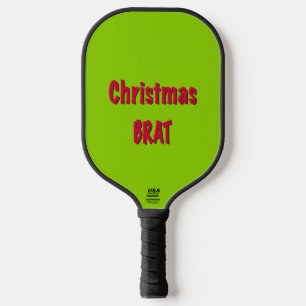 Weihnachtsrot und Brat Green Pickleball Schläger